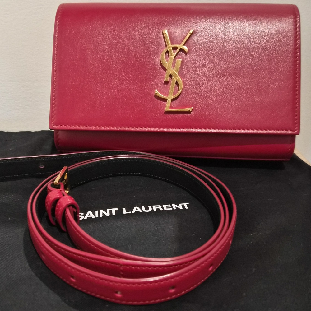 Saint Laurent Red Leather Crossbody Bag